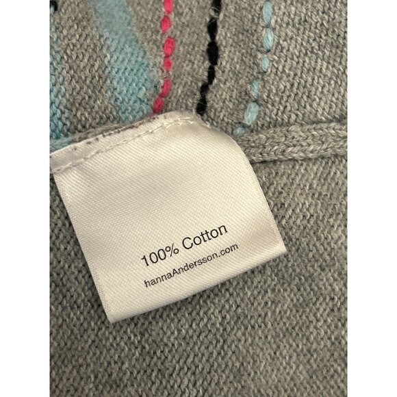 Hanna Andersson Gray Retro Applique Tee Y2K Artsy Funky Bold Toddler 100CM - Picture 4 of 4